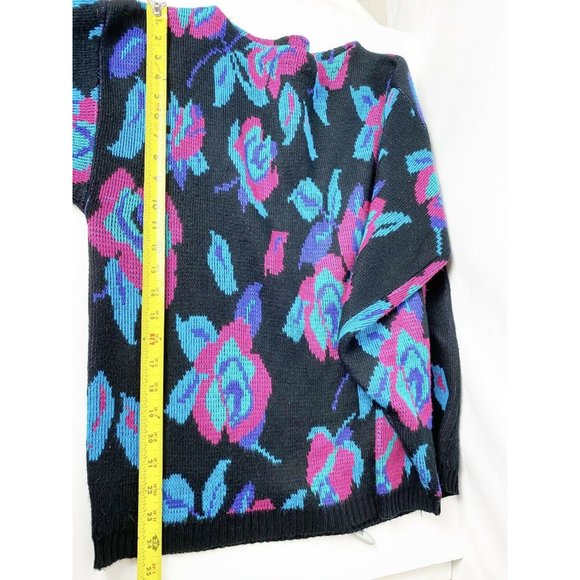 Country Craft Vintage Floral Bright Sweater M/L - Picture 4 of 11